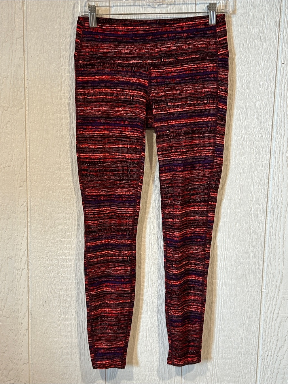 Athleta Red and Purple Patterned Leggings